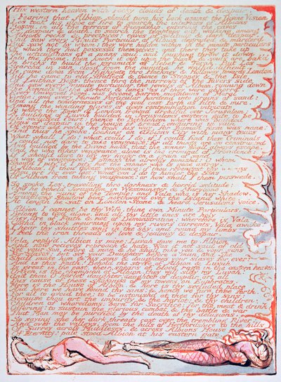 Jerusalem the Emanation of the Giant Albion; His Western Heaven, 1804 by William Blake